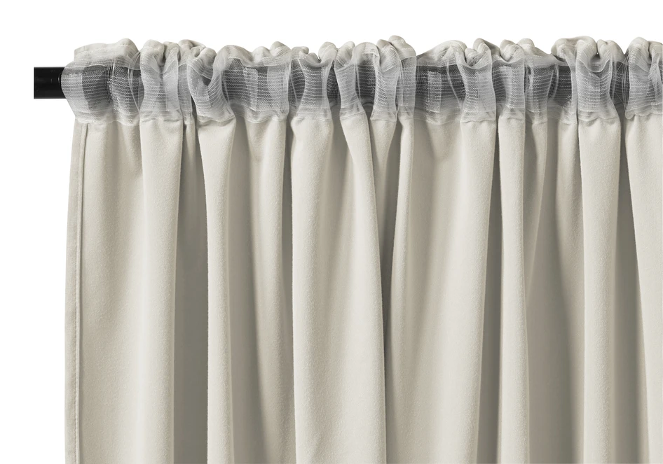 Velvet - Gardin, 140x250 cm, 2-pack - Beige