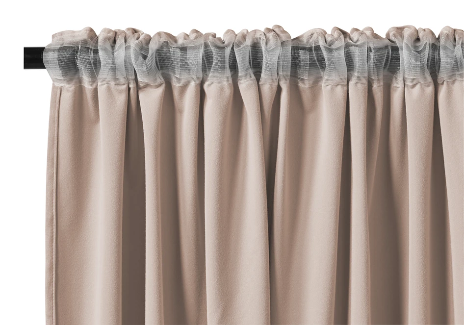 Velvet - Gardin, 140x250 cm, 2-pack - Rosa