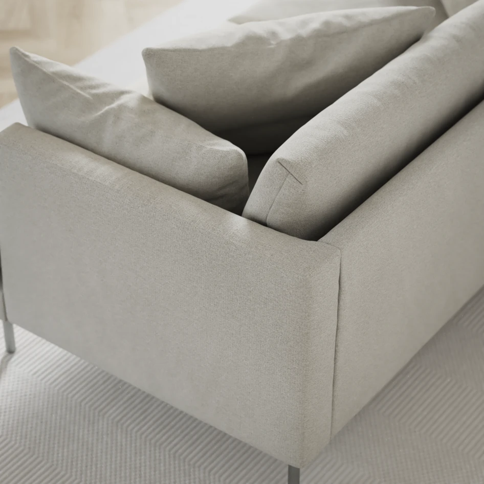 Harper - 3-sits soffa, hel dyna - Vit