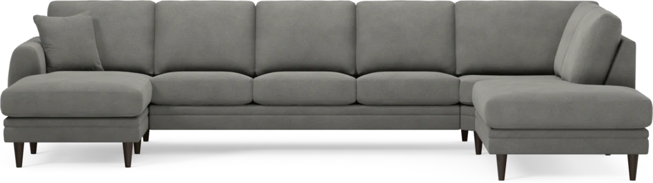 Eden - 3-sits soffa med schäslong vänster och divan höger - Grå