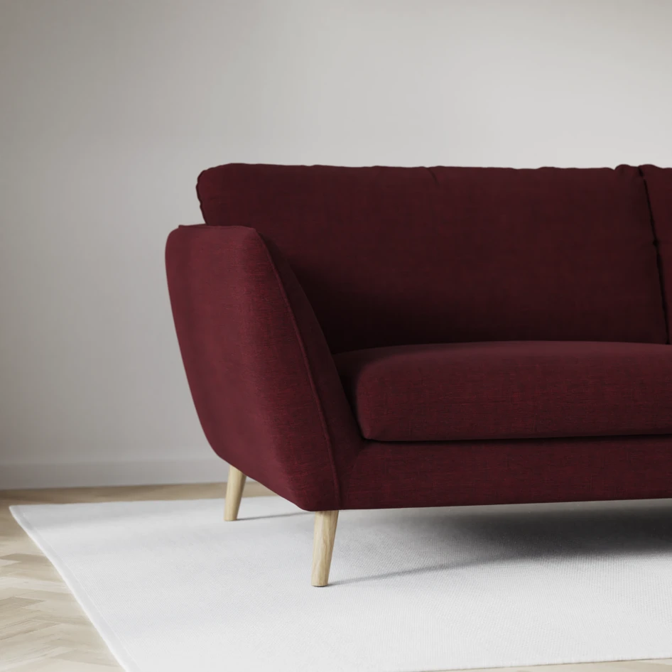 Madison - 2-sits soffa med divan vänster och schäslong höger - Röd