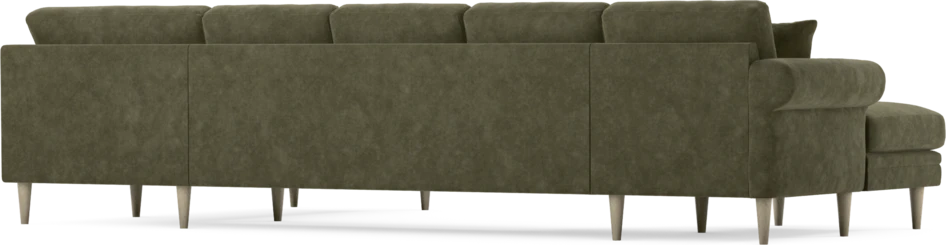 Eden - 3-sits soffa med schäslong vänster och divan höger - Grön