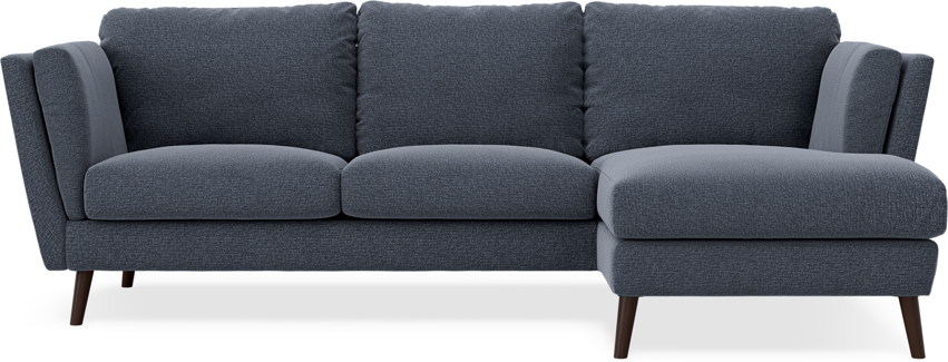Madison Lux - 2-sits soffa med schäslong höger - Blå