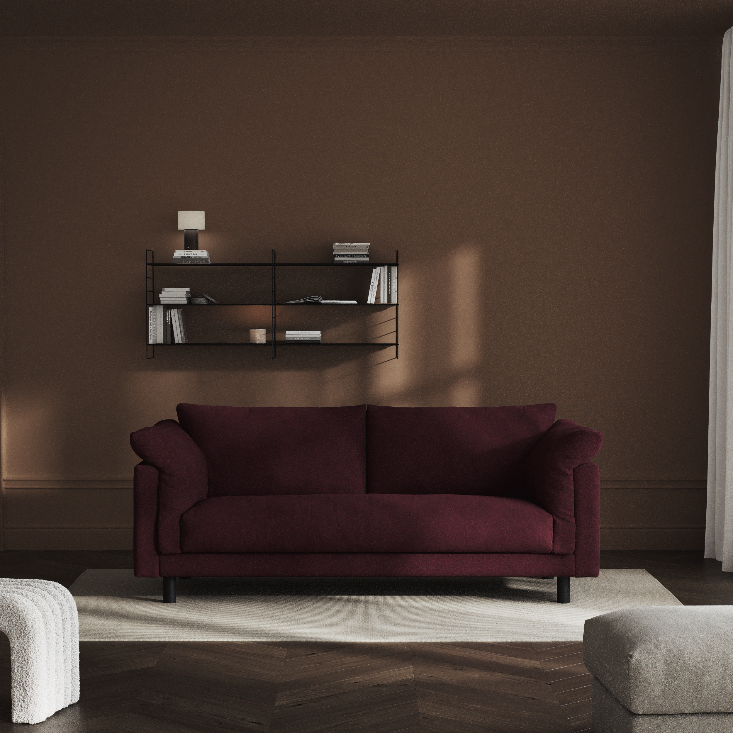 Cherrie - 2,5-sits soffa, hel dyna, fast klädsel - inspiration