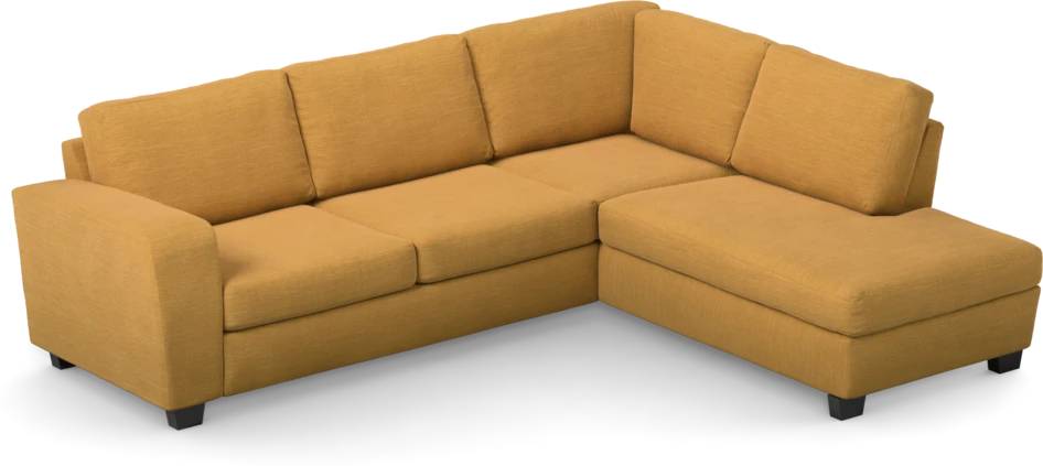 Friday - 2,5-sits soffa med divan höger - Gul