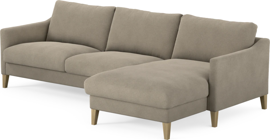 Winston - 3-sits soffa med schäslong, vändbar - Beige
