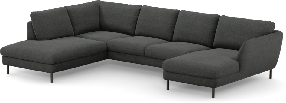 Madison - 2-sits soffa med divan vänster och schäslong höger - Grå