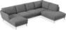 Madison - 2-sits soffa med schäslong vänster och divan höger - Vit