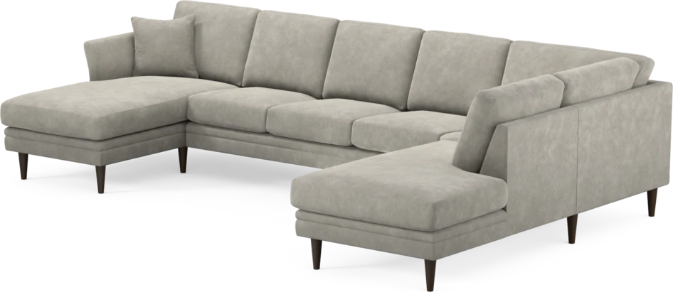 Eden - 3-sits soffa med schäslong vänster och divan höger - Grå