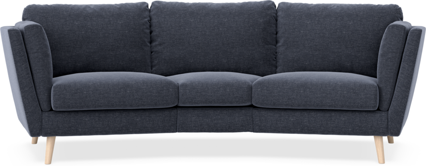 Madison - 3-sits soffa svängd, 70 cm - Blå