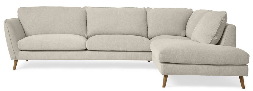 Madison - 3-sits soffa med divan höger, fast klädsel - Beige