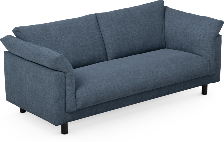Cherrie - 2,5-sits soffa, hel dyna, fast klädsel - Blå