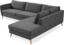 County - 2,5-sits soffa med divan höger - Grå