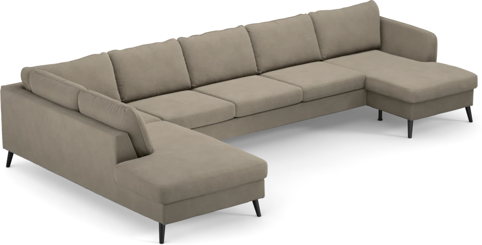 County - 4-sits soffa med divan vänster och schäslong höger - Beige