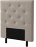 Delux Pikerad Låg - Sänggavel, 90-210 cm - Beige