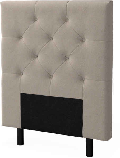Delux Pikerad Låg - Sänggavel, 90-210 cm - Beige