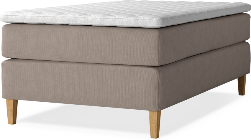 Delux Dream - Kontinentalsäng, enkelsäng med bäddmadrass - Beige