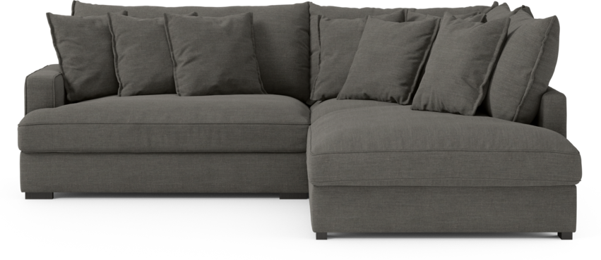 Rossi - 2-sits soffa med divan höger - Grå