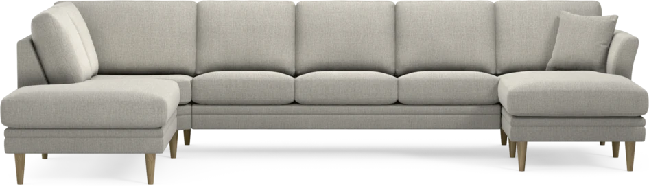 Eden - 3-sits soffa med divan vänster och schäslong höger - Grå