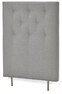 Pisa Grand pikerad - Sänggavel, B 90-140 cm - Grå
