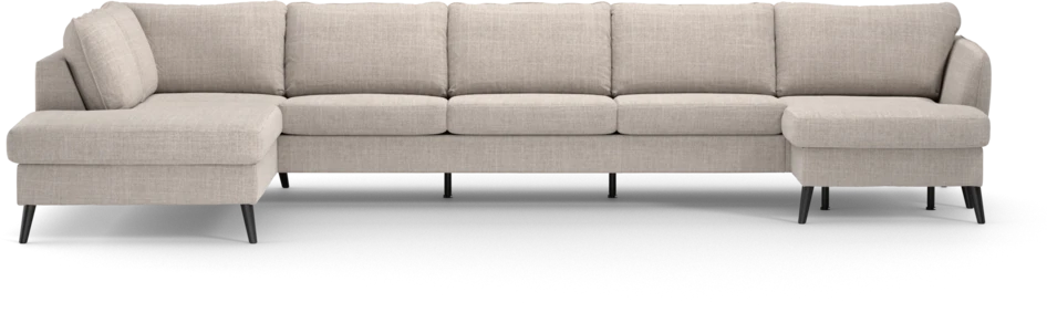 County - 4-sits soffa med divan vänster och schäslong höger - Beige