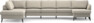 County - 4-sits soffa med divan vänster och schäslong höger - Beige