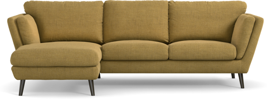 Madison Lux - 2-sits soffa med schäslong vänster - Gul