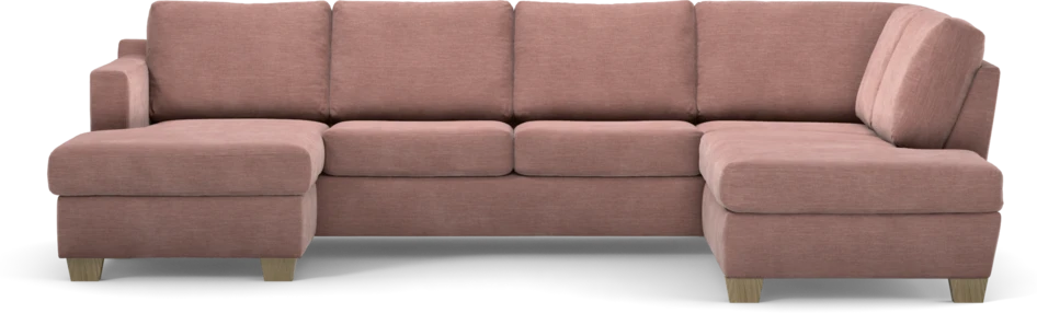 Friday - 3-sits soffa med schäslong vänster och divan höger - Rosa