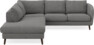 Madison - 2-sits soffa med divan vänster - Grå