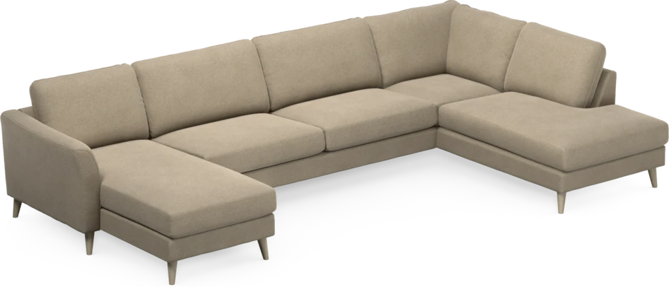 Bridge - 3-sits soffa med schäslong vänster och divan höger - Beige