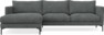 Impression Delux - 3-sits soffa med schäslong vänster - Grå