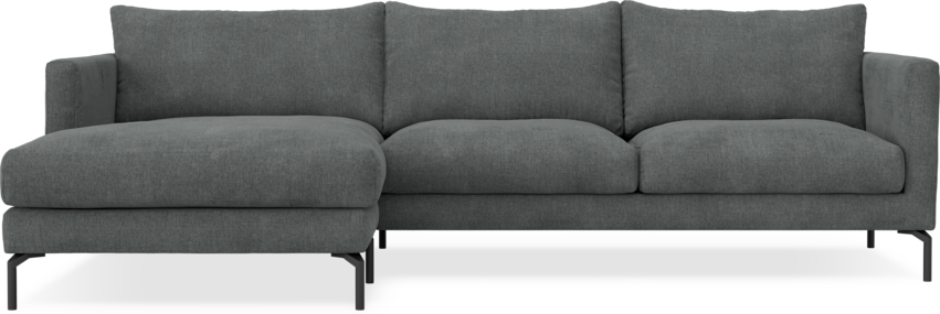 Impression Delux - 3-sits soffa med schäslong vänster - Grå