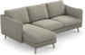 Madison Lux - 2-sits soffa med schäslong vänster - Grå