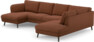 Madison Lux - 2-sits soffa med schäslong vänster och divan höger - Röd