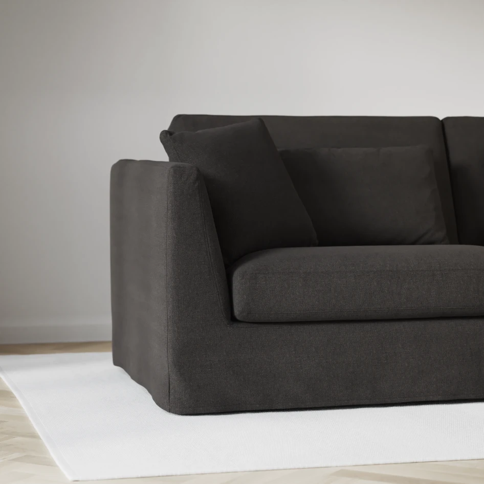 Willow - 4-sits soffa med divan höger, med kappa - Brun