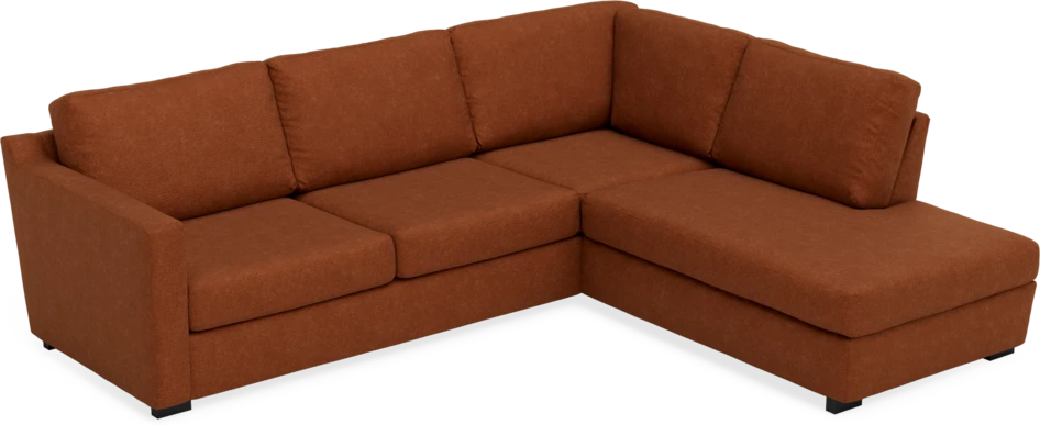 Friday - 2,5-sits soffa med divan höger - Orange