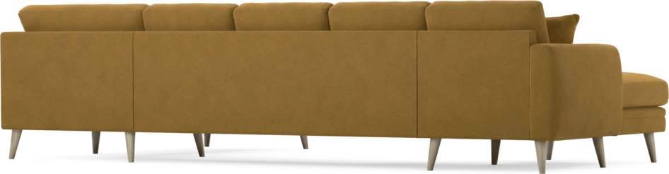 Eden - 3-sits soffa med schäslong vänster och divan höger - Gul