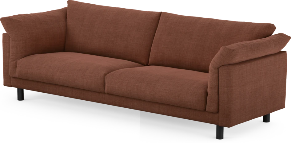 Cherrie - 4-sits soffa, fast klädsel - Orange