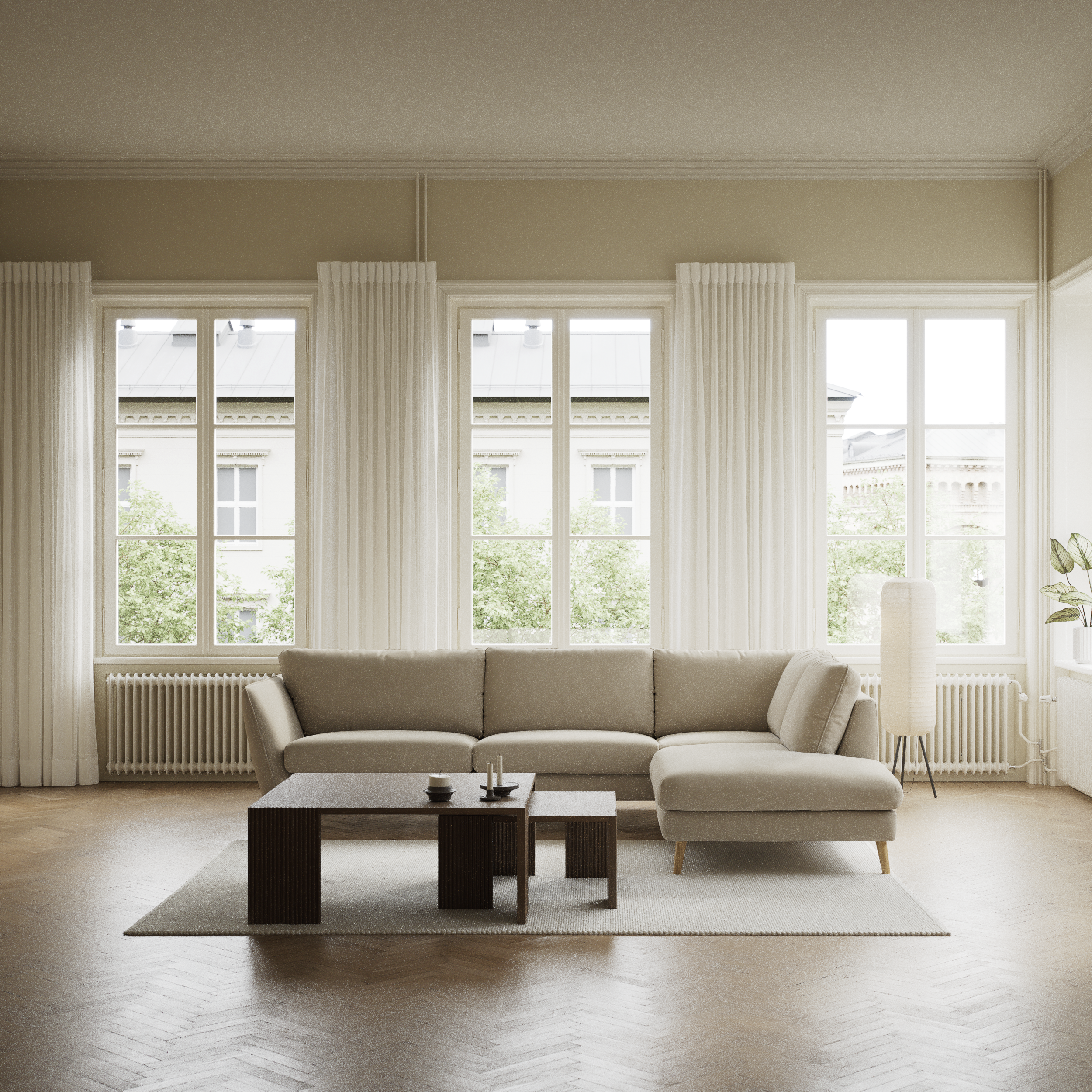 Madison, 3-sits soffa med divan höger