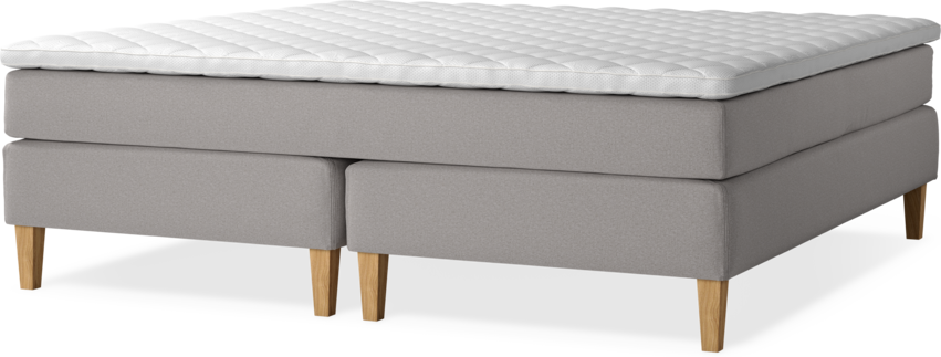 Delux Sense - Kontinentalsäng, dubbelsäng med bäddmadrass - Grå