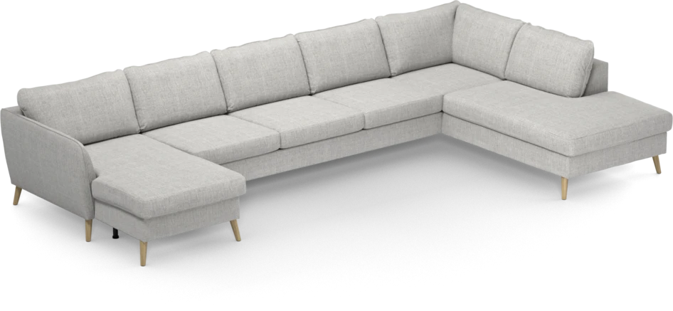 County - 4-sits soffa med schäslong vänster och divan höger - Grå