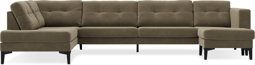 Rio - 4-sits soffa med divan vänster och schäslong höger - Grön