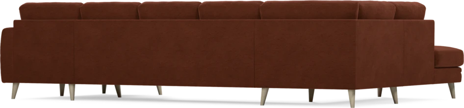 Eden - 3-sits soffa med divan vänster och schäslong höger - Orange