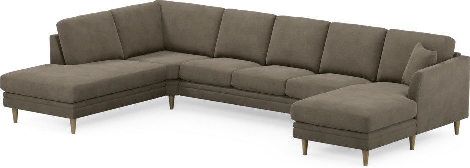 Eden - 3-sits soffa med divan vänster och schäslong höger - Beige
