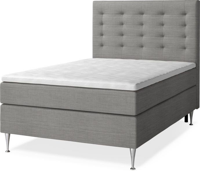 New York Supreme, Kontinentalsäng, enkelsäng med bäddmadrass, sängben och sänggavel trensad