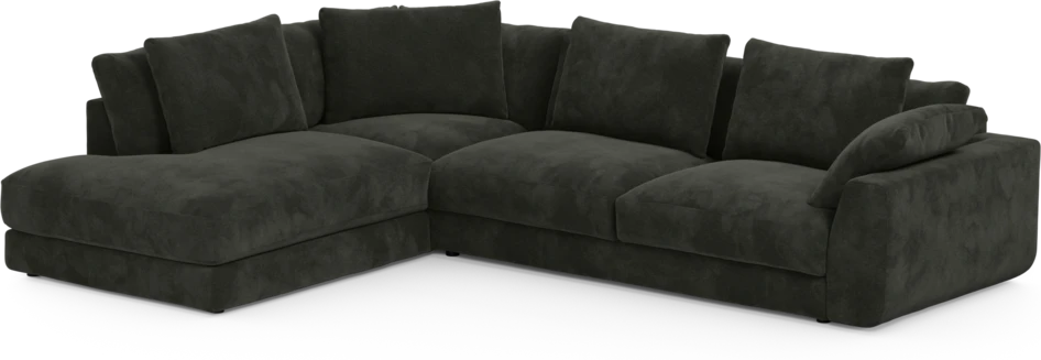 Amie - 3-sits med divan vänster - Svart
