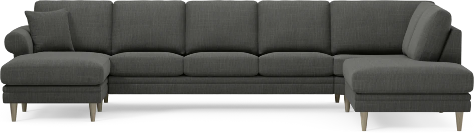 Eden - 3-sits soffa med schäslong vänster och divan höger - Grå