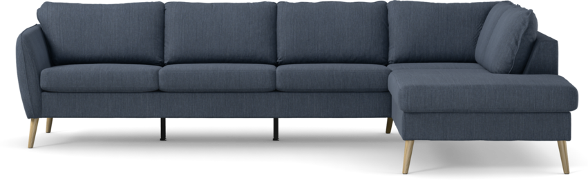 County - 3-sits soffa med divan höger - Blå