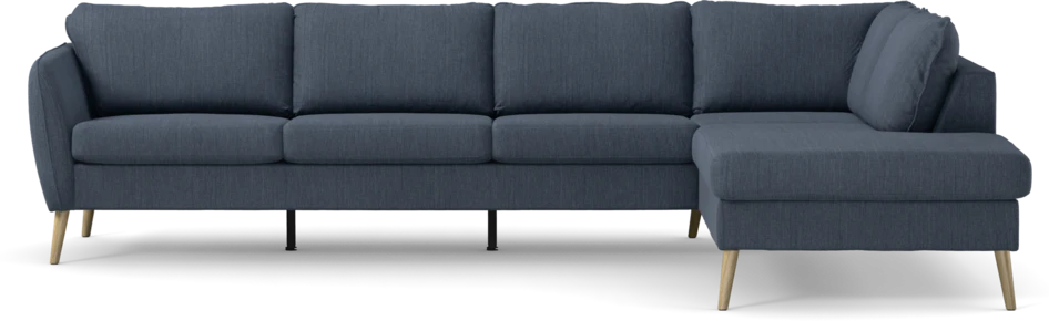 County - 3-sits soffa med divan höger - Blå