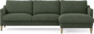 Winston - 3-sits soffa med schäslong, vändbar - Grön